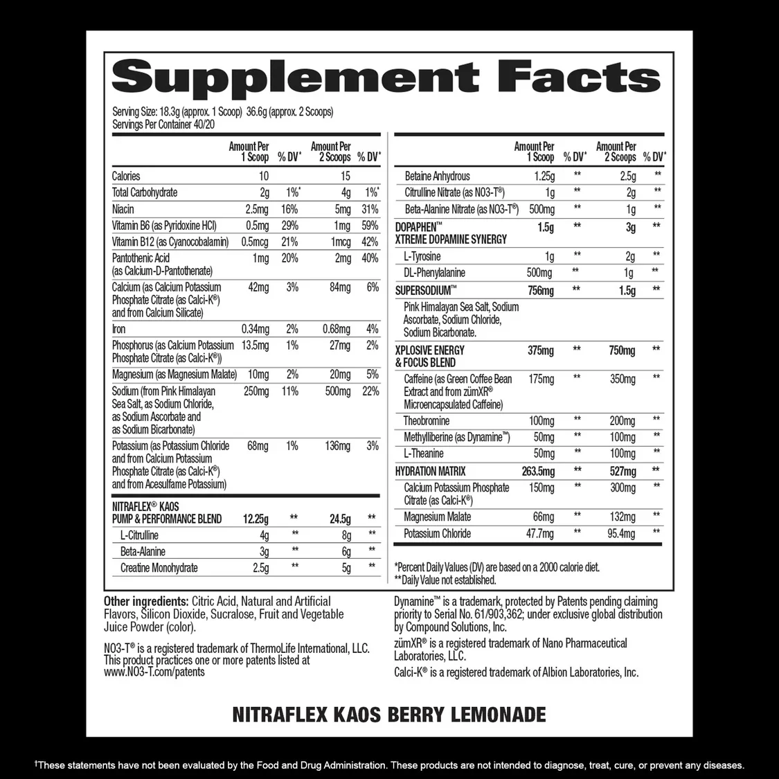 GAT: Nitraflex Kaos Berry Lemonade - Image 2