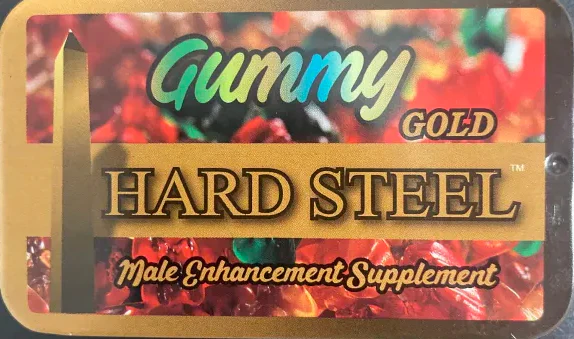 Hard Steel Gold Gummy Tin Case Male