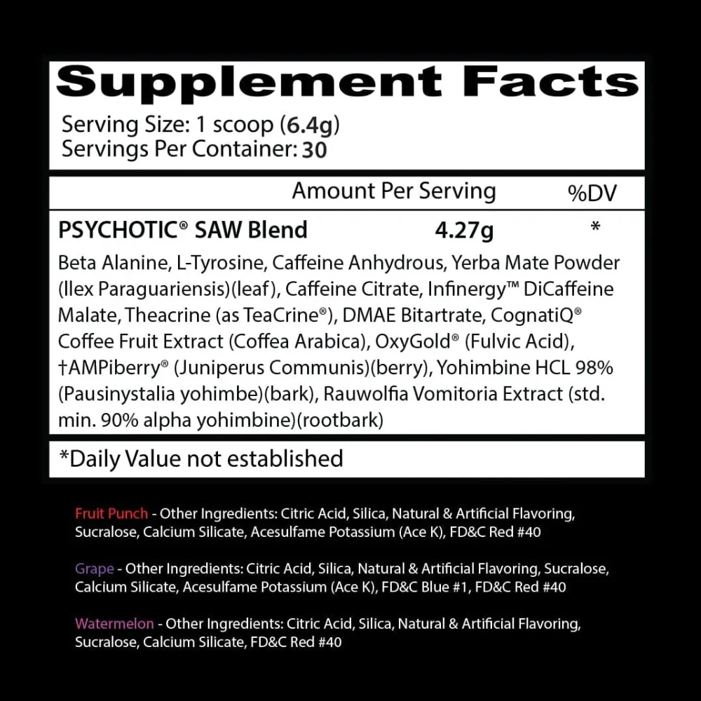 Insane Labz: Psychotic Saw Series Preworkout - Image 2