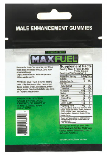 MaxFuel Green Apple Flavor Male Gummy - Image 2