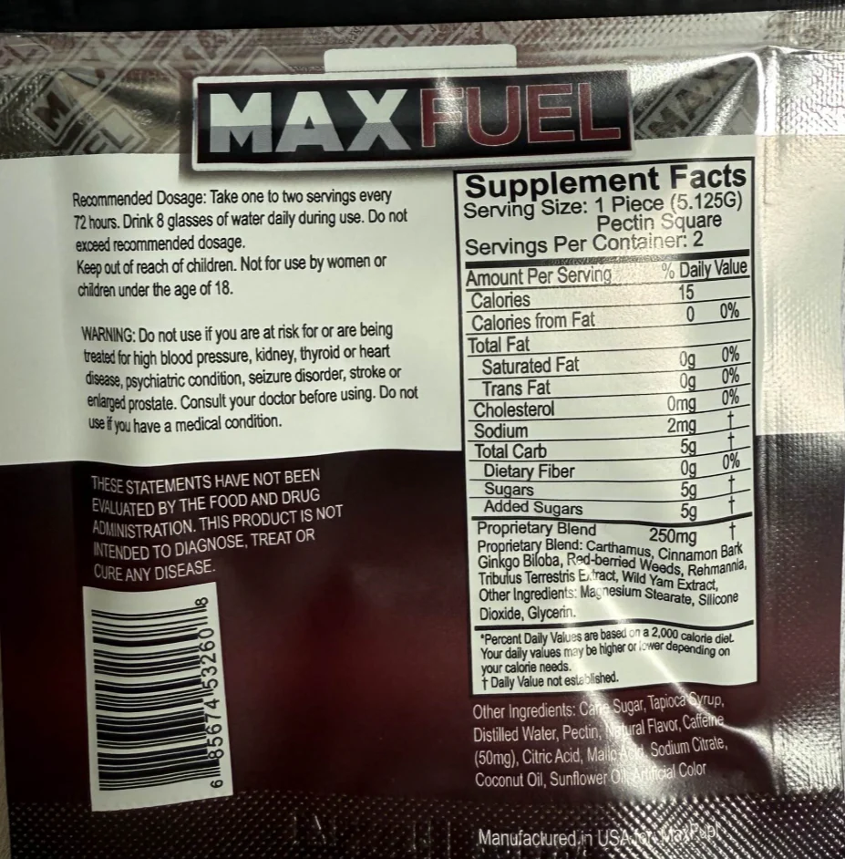 MaxFuel Pineapple Flavor Male Gummy - Image 2