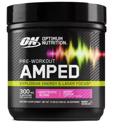 Optimum Nutrition: Amped Pre-Workout 20 Servings - Image 2